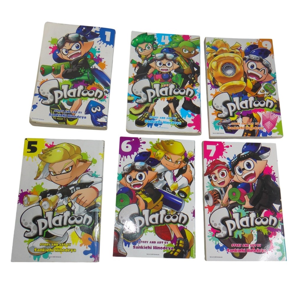 Splatoon Manga Lot Volumes 1 4 5 6 7 8 Nintendo VIZ Media Sankichi Hinodeya